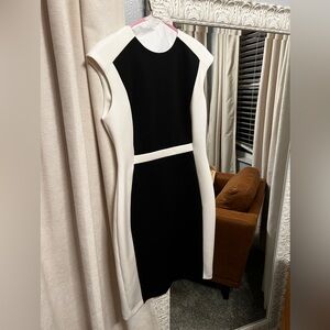 Colorblock Sleeveless Sheath Dress